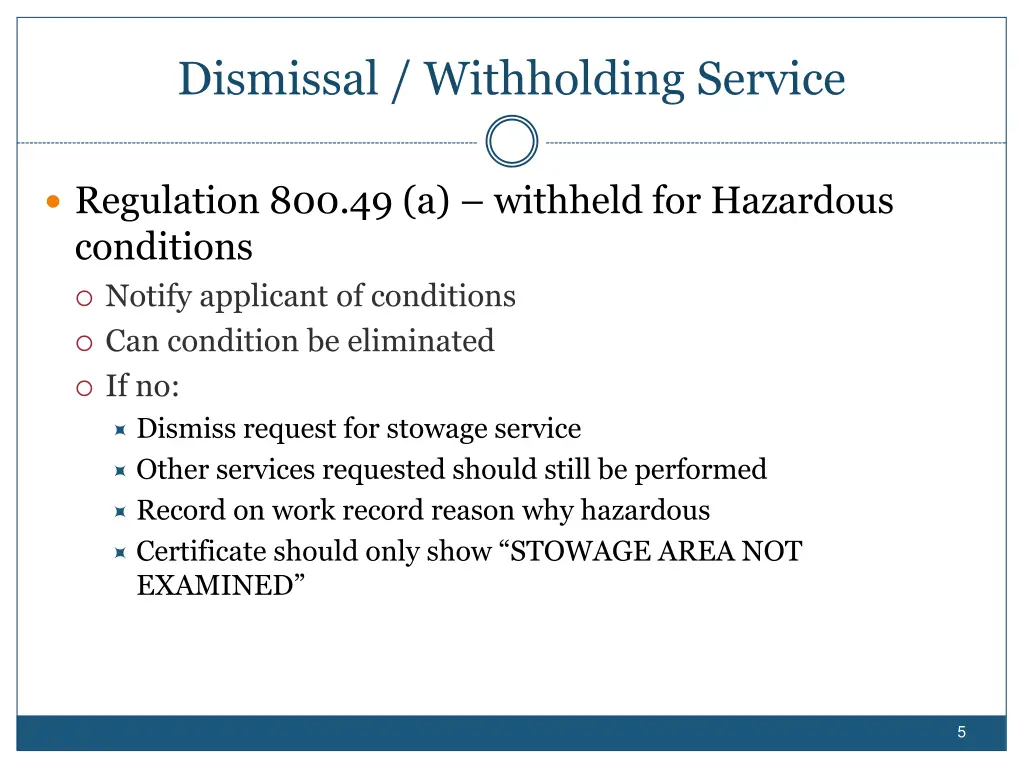 dismissal withholding service