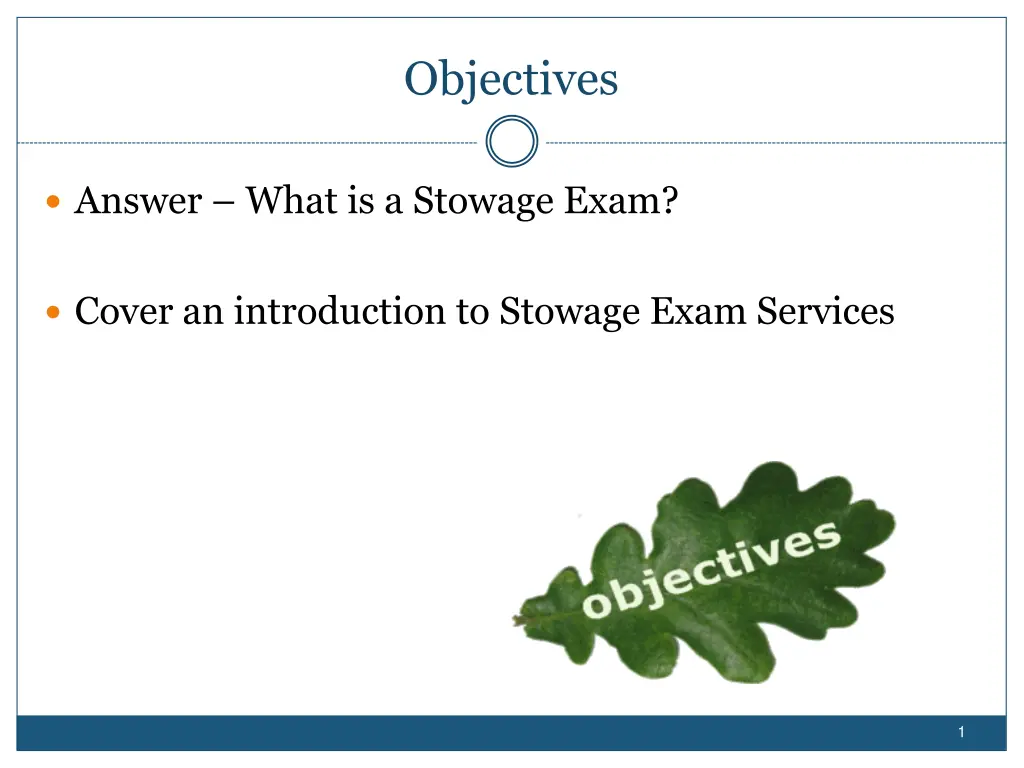 objectives
