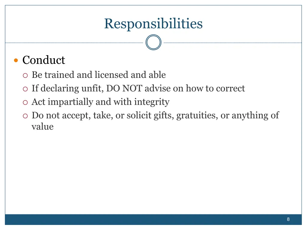 responsibilities