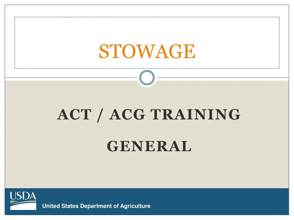 stowage