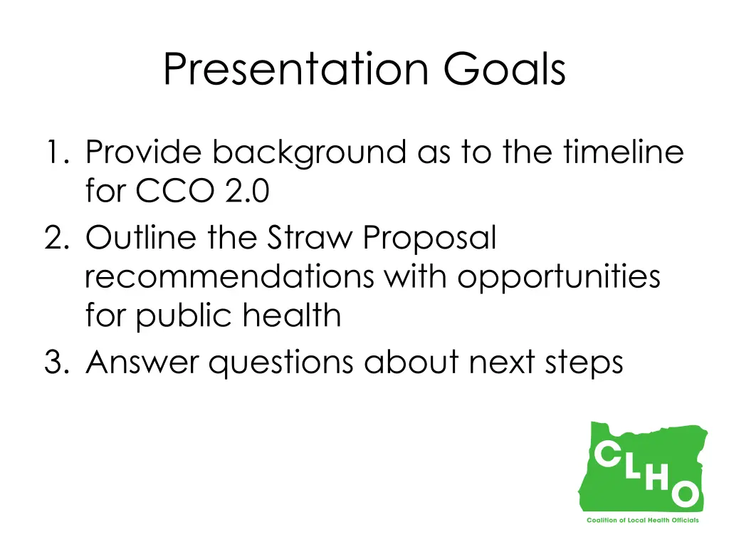 presentation goals