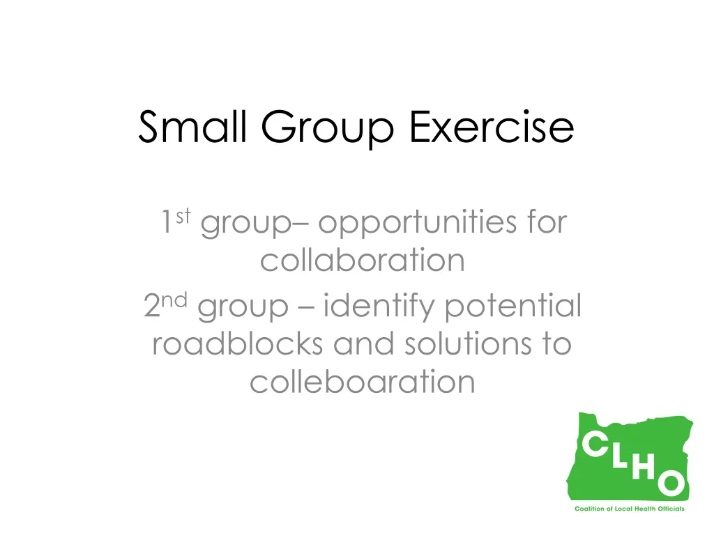 small group exercise