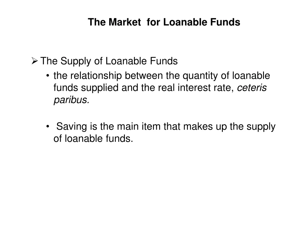 the market for loanable funds 4