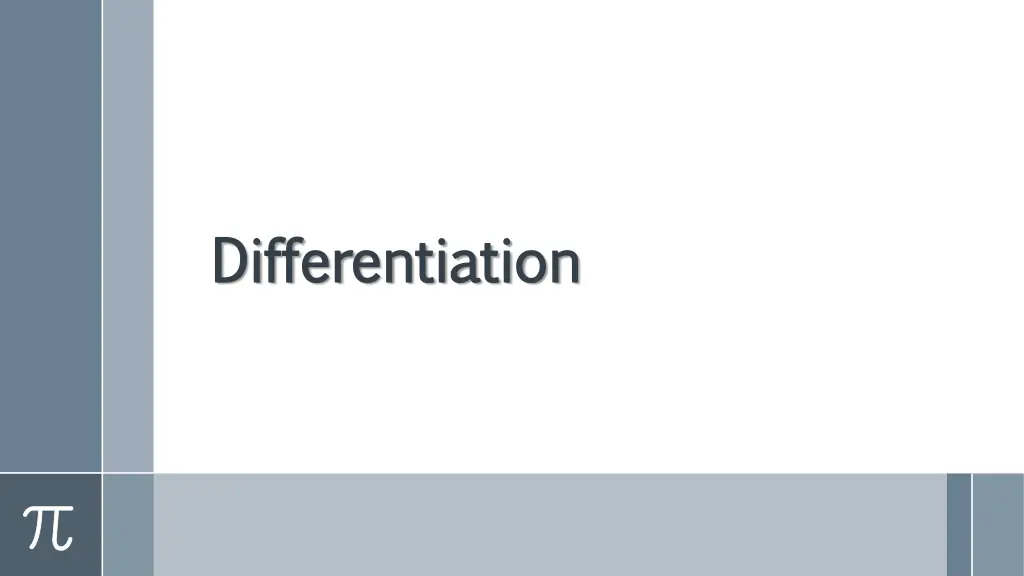 differentiation differentiation