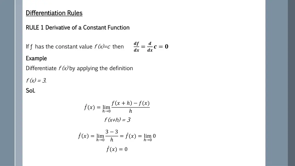 differentiation differentiation rules