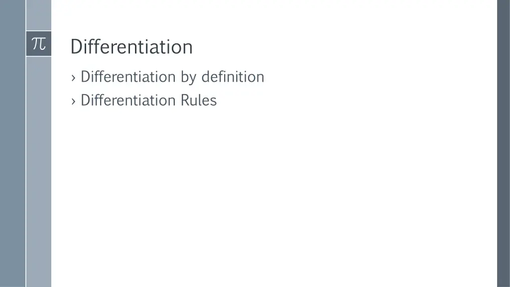 differentiation
