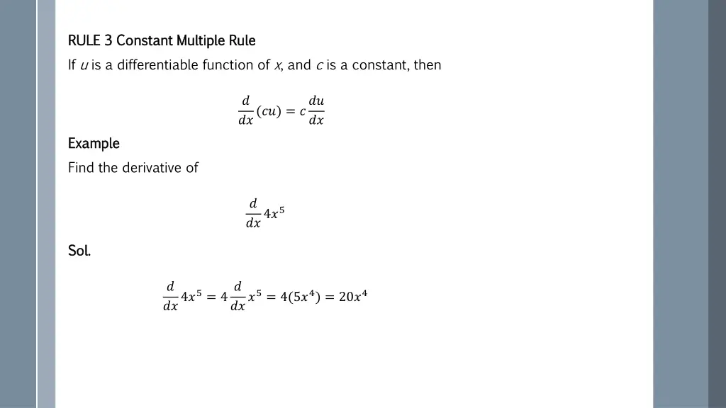 rule 3 constant multiple rule rule 3 constant