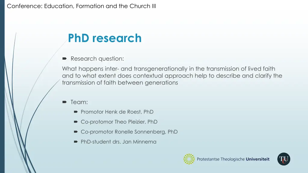 conference education formation and the church iii 1