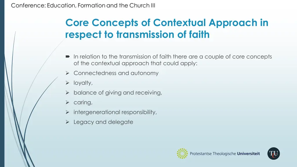 core concepts of contextual approach in respect