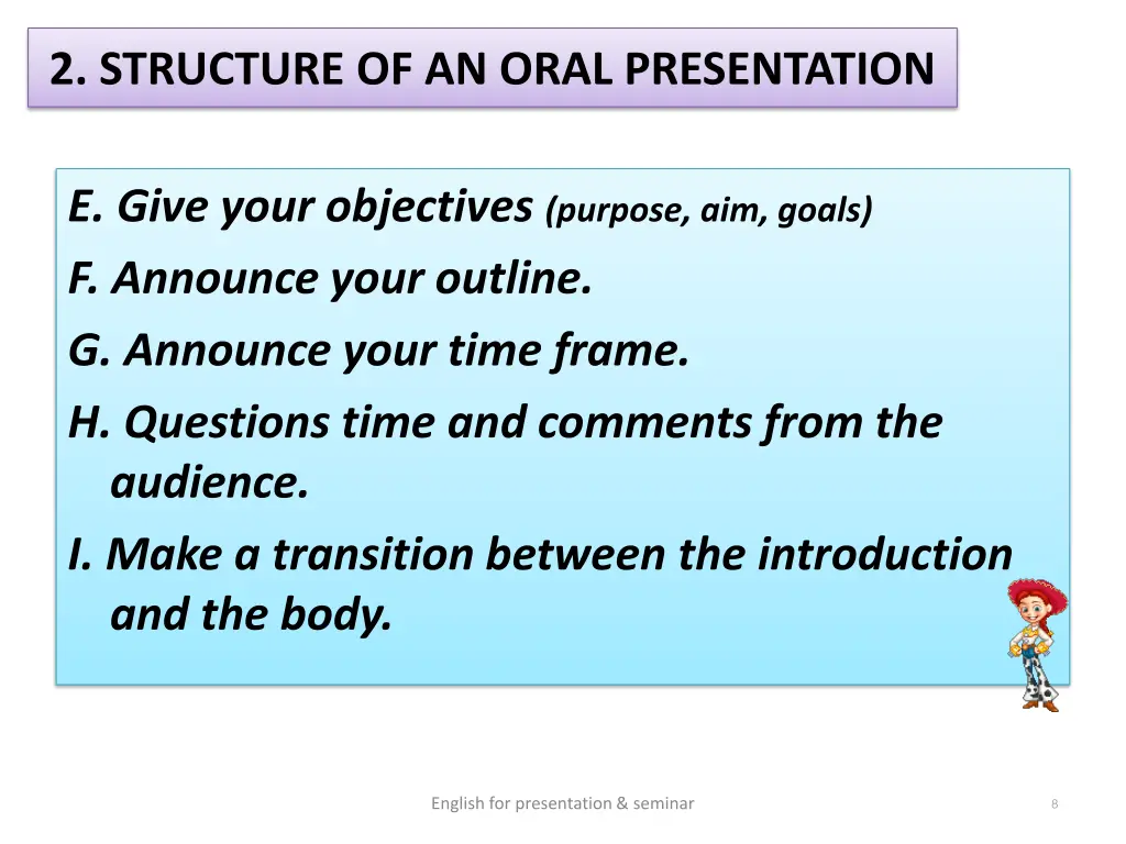2 structure of an oral presentation 2