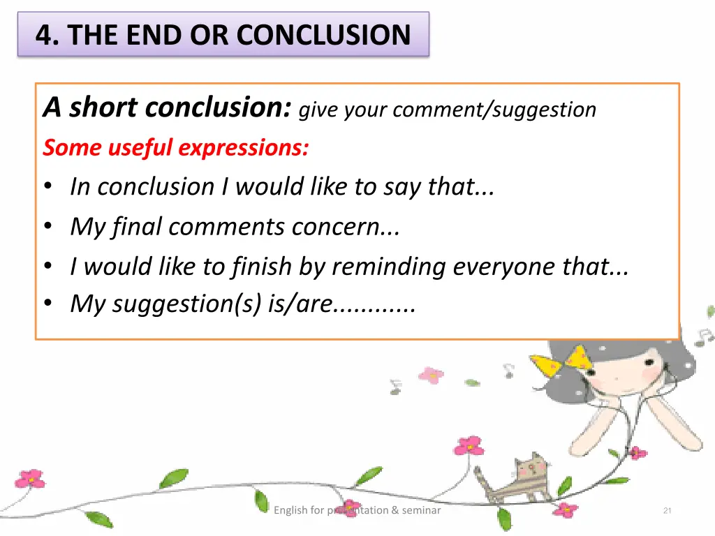 4 the end or conclusion 2