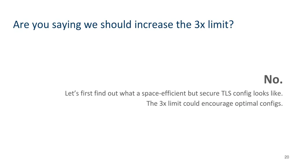 are you saying we should increase the 3x limit