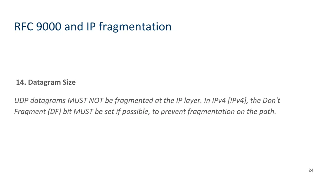rfc 9000 and ip fragmentation