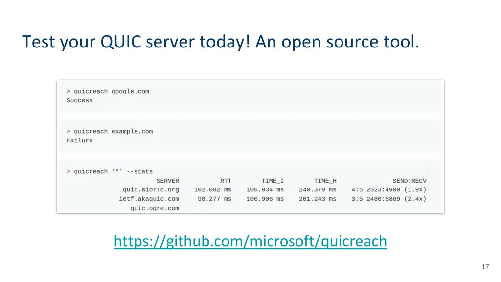 test your quic server today an open source tool