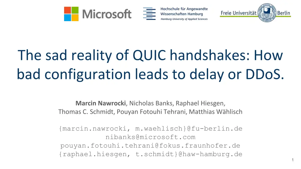 the sad reality of quic handshakes