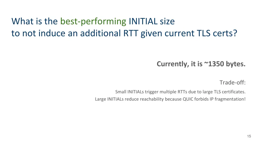 what is the best performing initial size