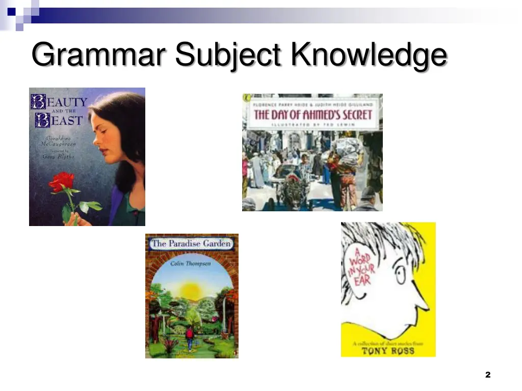 grammar subject knowledge