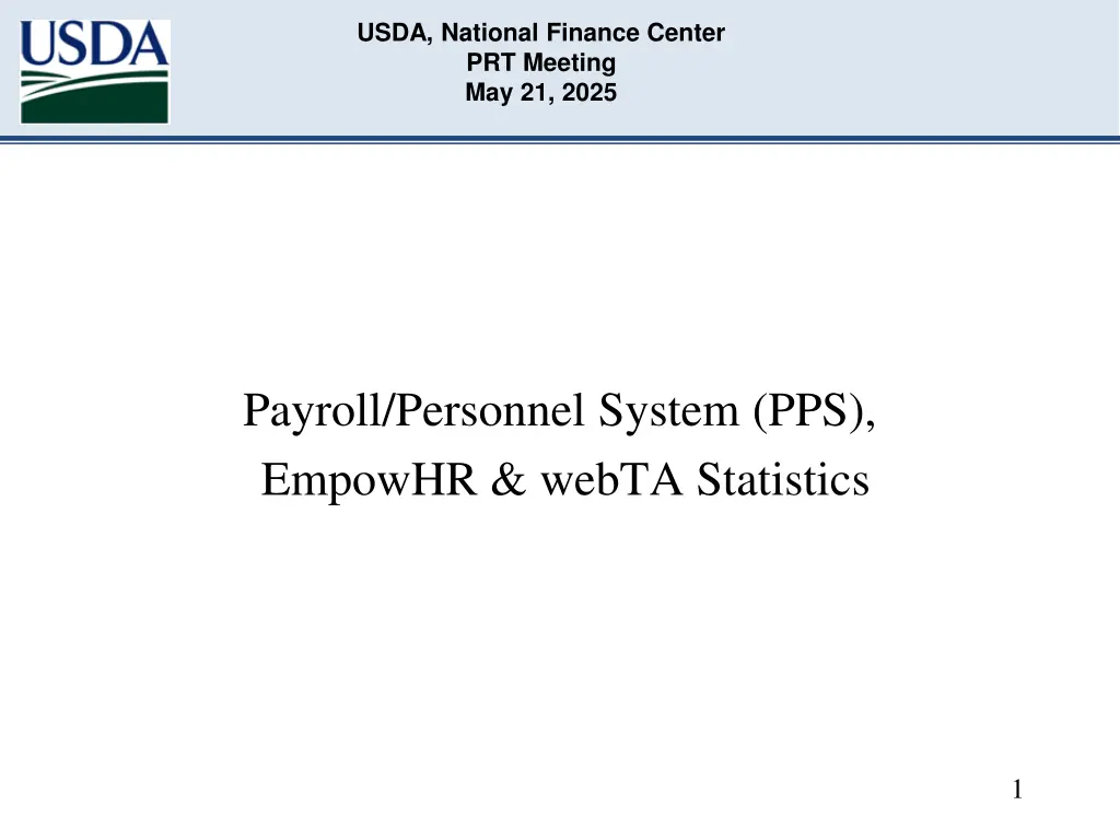 usda national finance center prt meeting