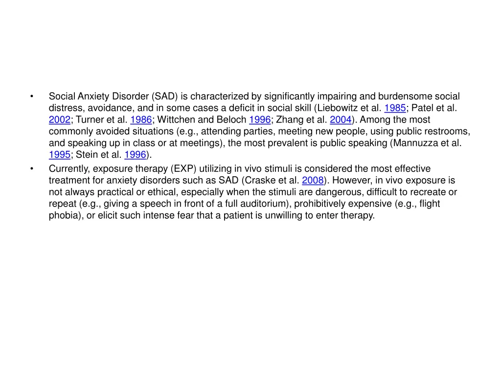 social anxiety disorder sad is characterized