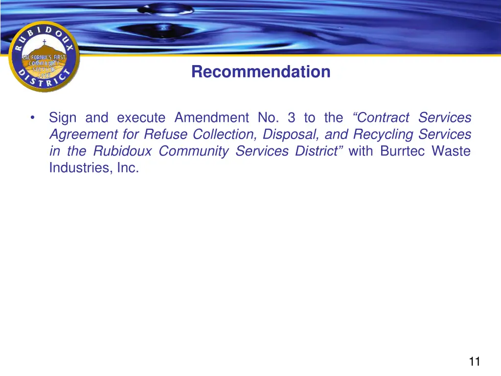 recommendation