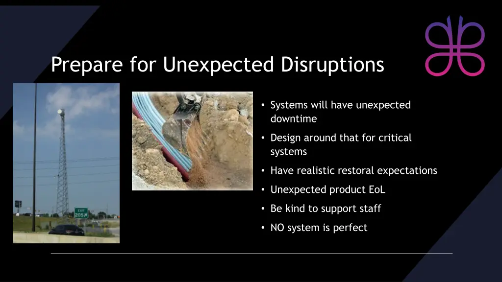 prepare for unexpected disruptions