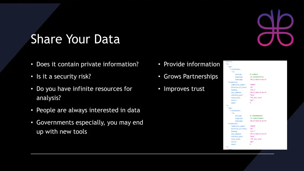 share your data