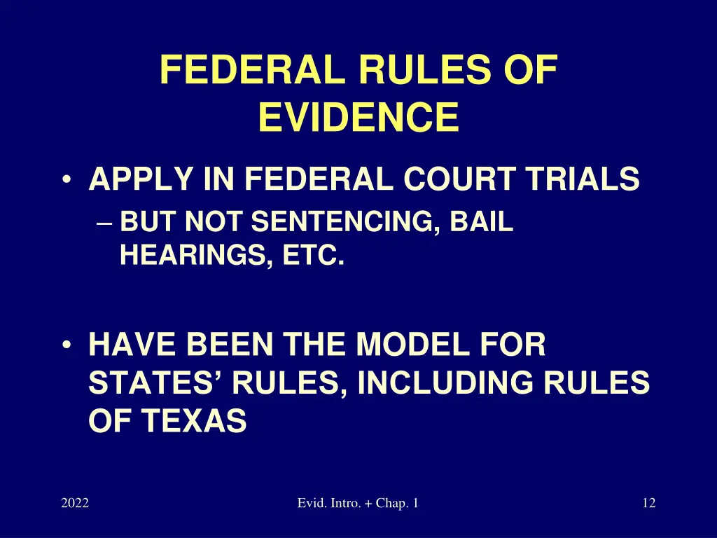 federal rules of evidence