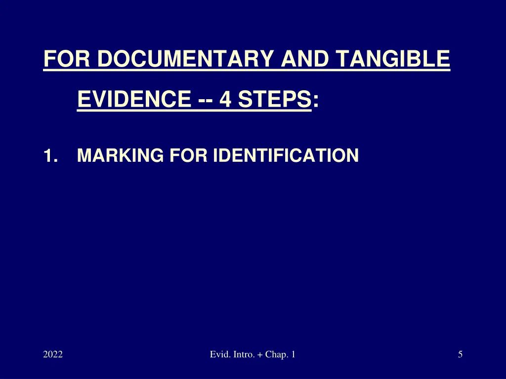for documentary and tangible