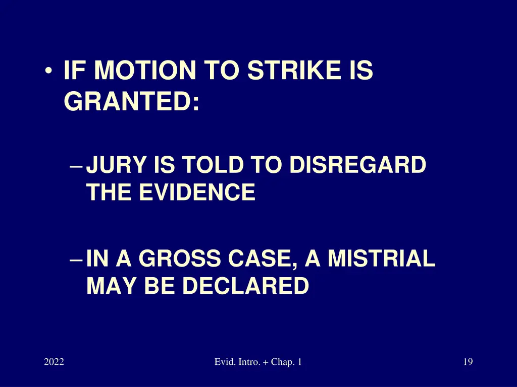 if motion to strike is granted