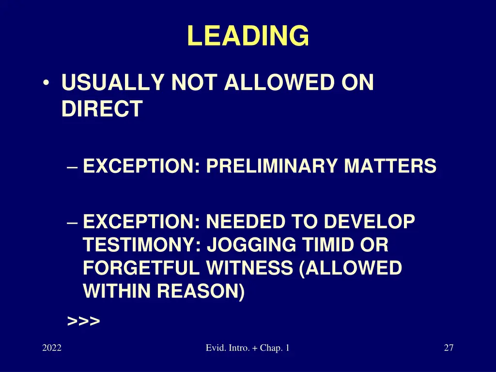 leading