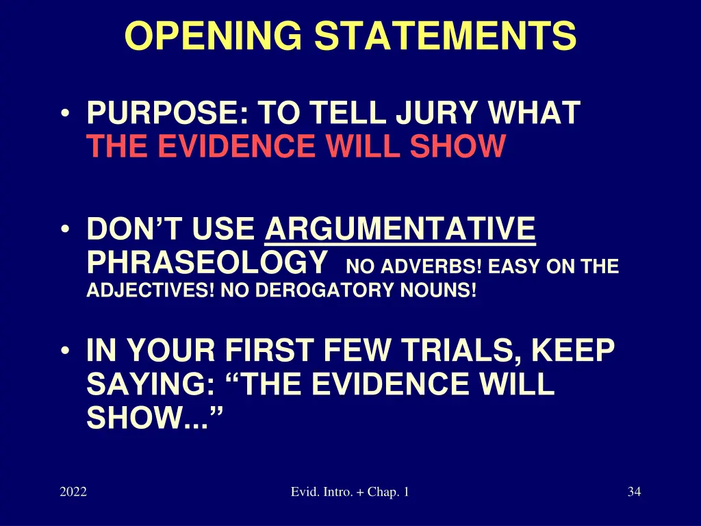 opening statements