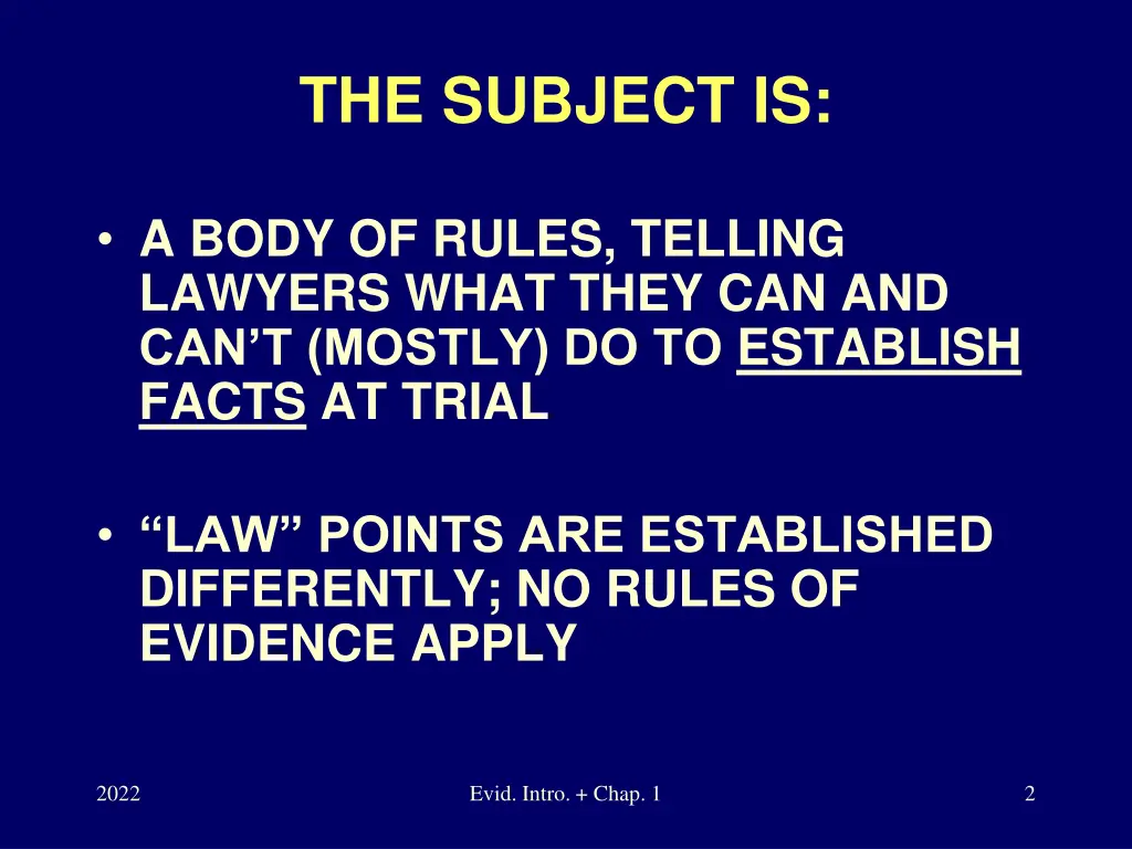 the subject is