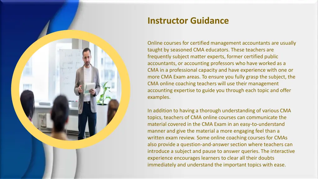 instructor guidance