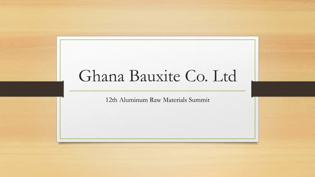 ghana bauxite co ltd