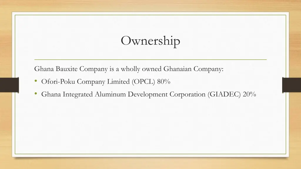 ownership