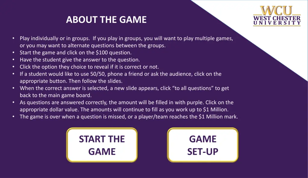 about the game