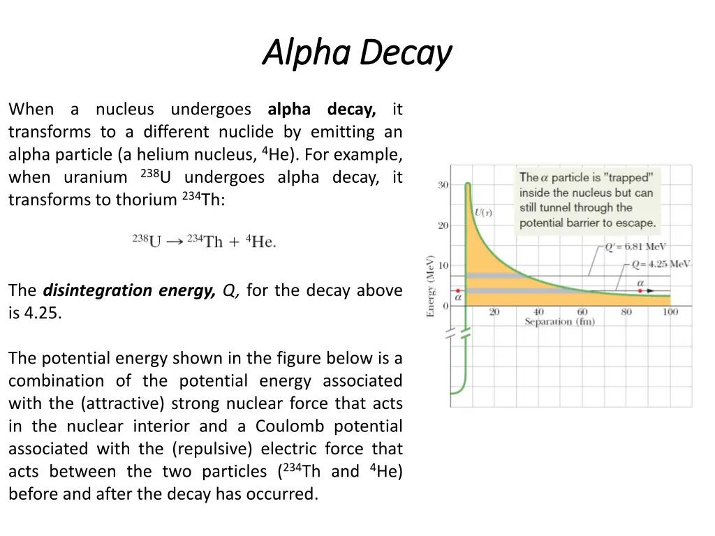 alpha decay alpha decay