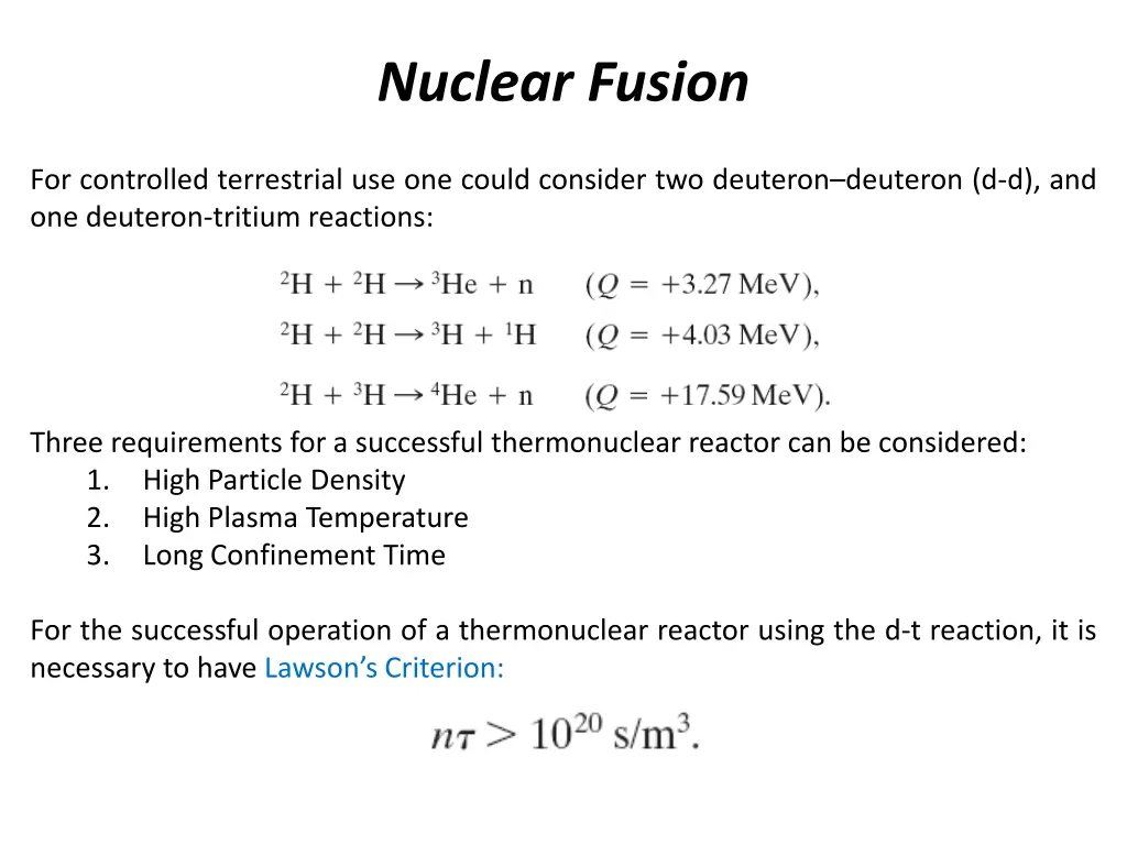 nuclear fusion
