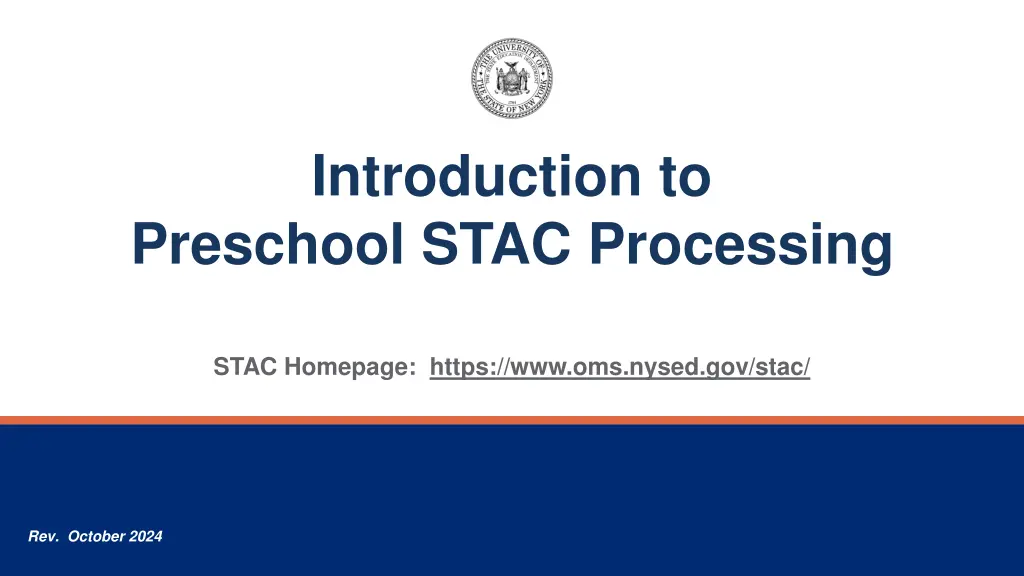 introduction to preschool stac processing