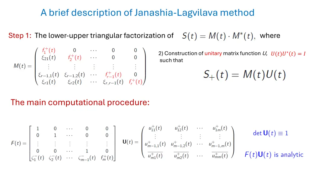 a brief description of janashia lagvilava method