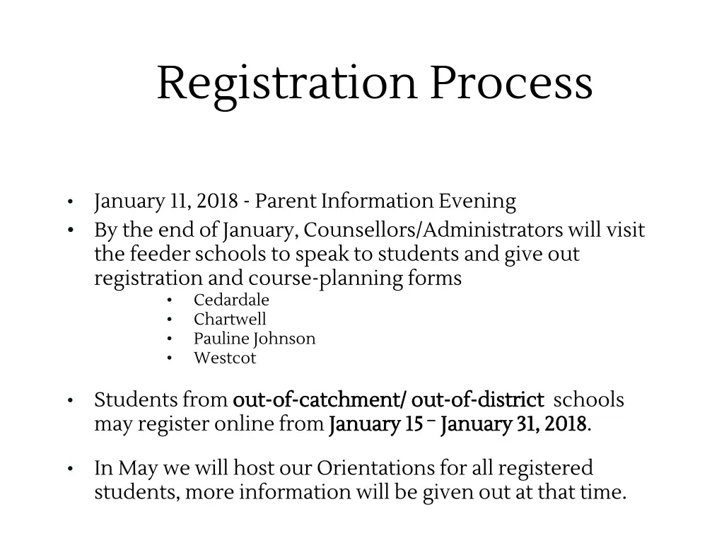 registration process registration process