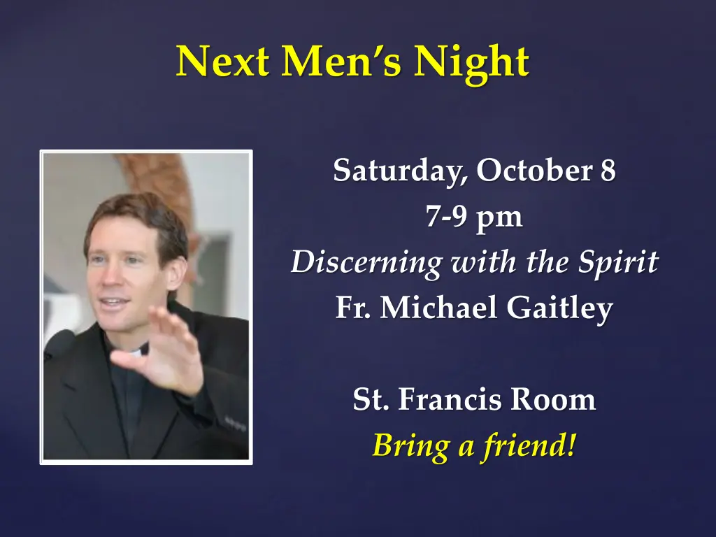 next men s night