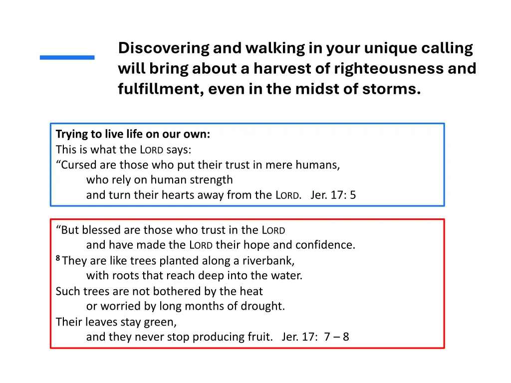 discovering and walking in your unique calling