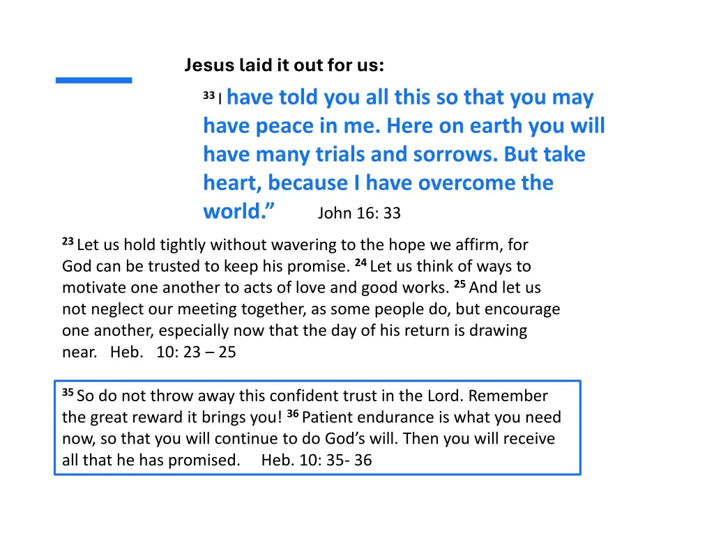 jesus laid it out for us