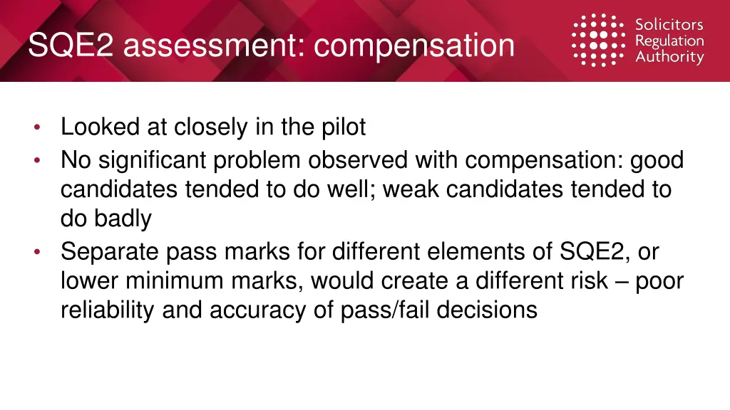 sqe2 assessment compensation