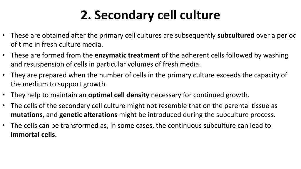 2 secondary cell culture