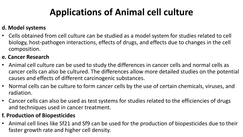 applications of animal cell culture 1
