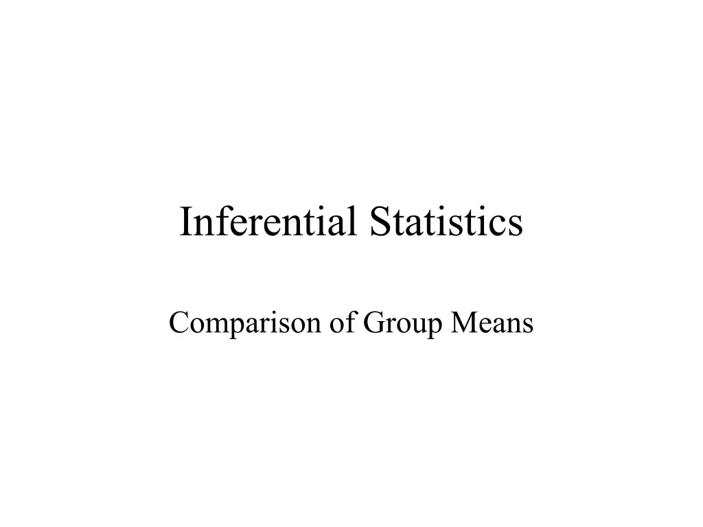 inferential statistics