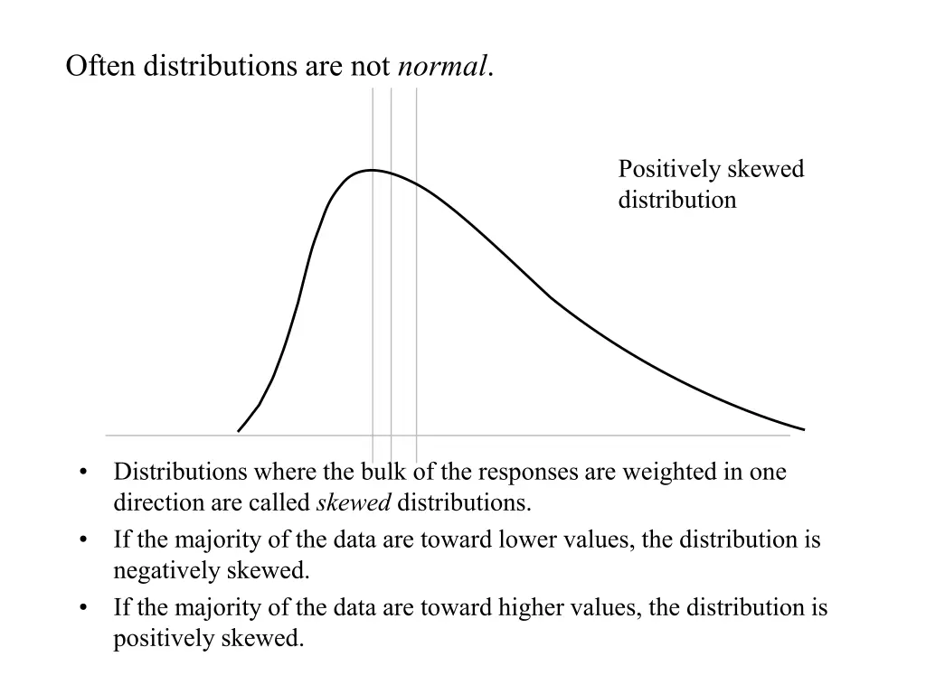often distributions are not normal