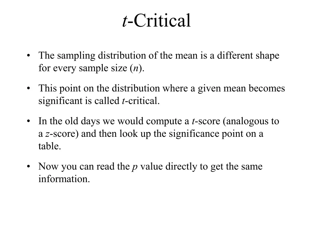 t critical